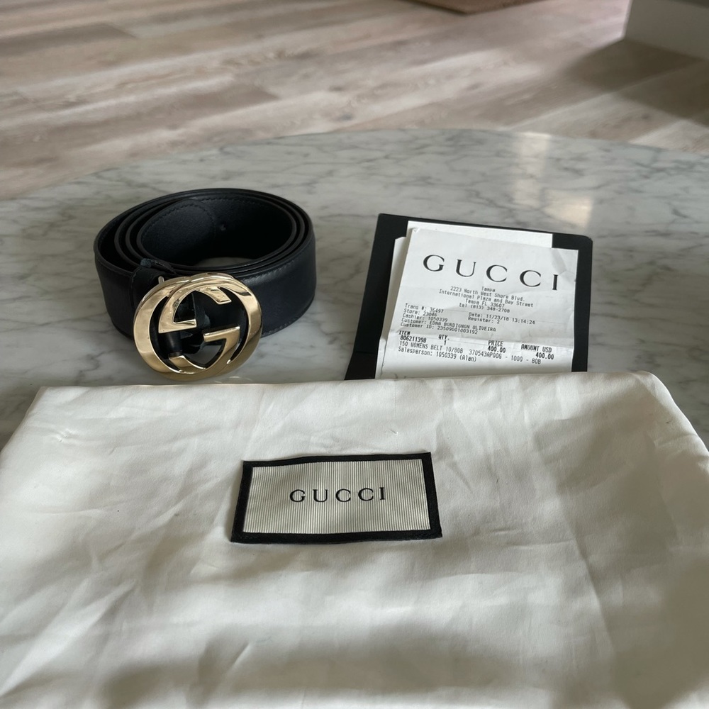 Gucci Belt interlocking G Buckle woman - Picture 5 of 12